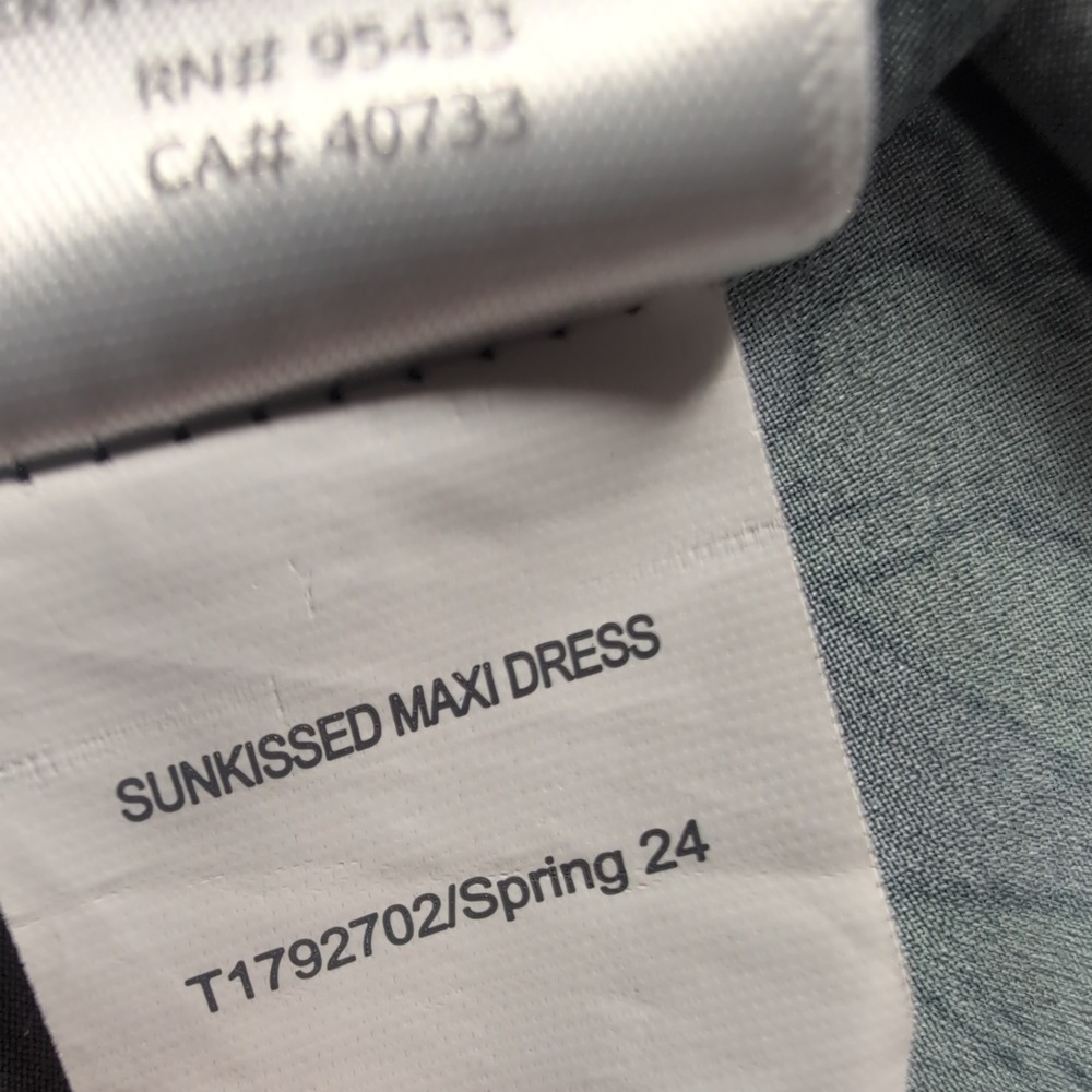 Toad&Co Sunkissed Maxi Dress Teal Green Floral Cutout Back Spring 24 Womens M - Picture 8 of 12